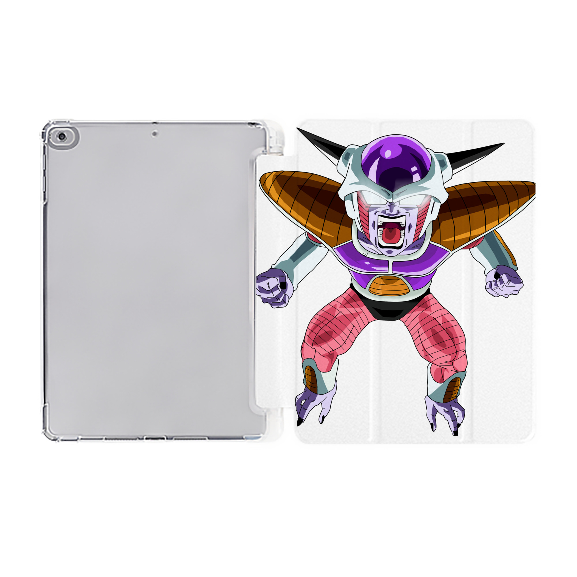 （画像用） ドラゴンボール フリーザ DRAGON BALL Frieza IPad ケース ペン収納付き 三つ折りスタンド PUレザー×シリコン 対応機種9.5/10.5/10.9インチ